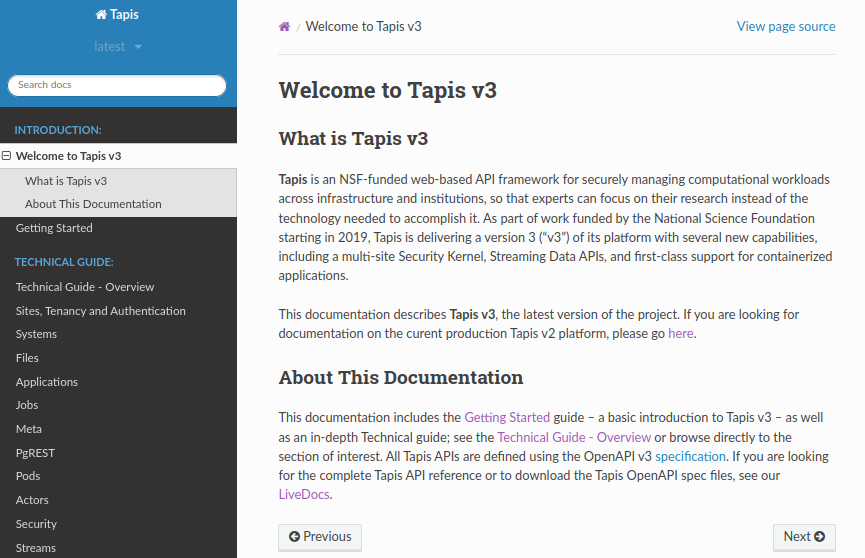 Tapis Documentation