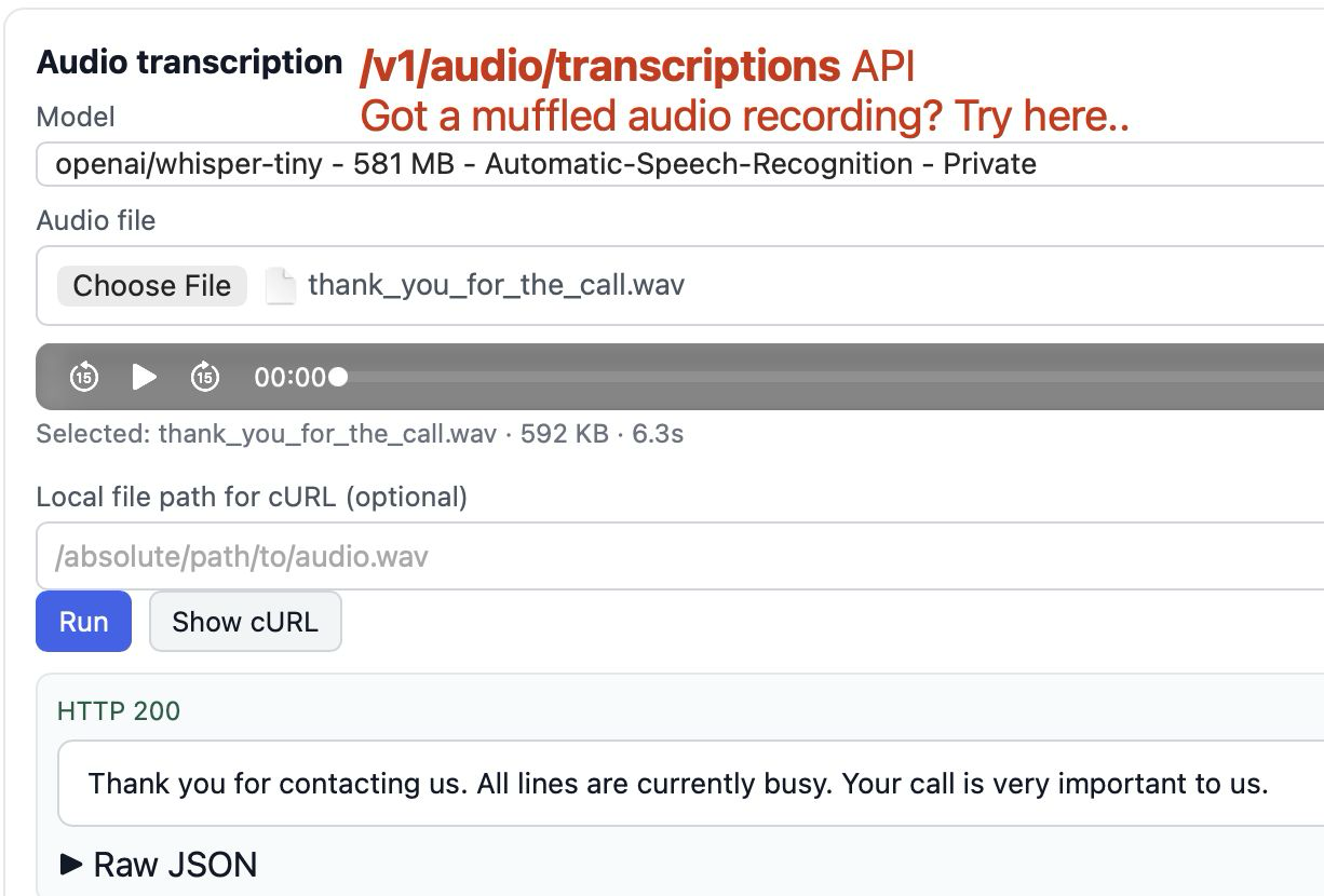 Audio Transcription with FlexServ