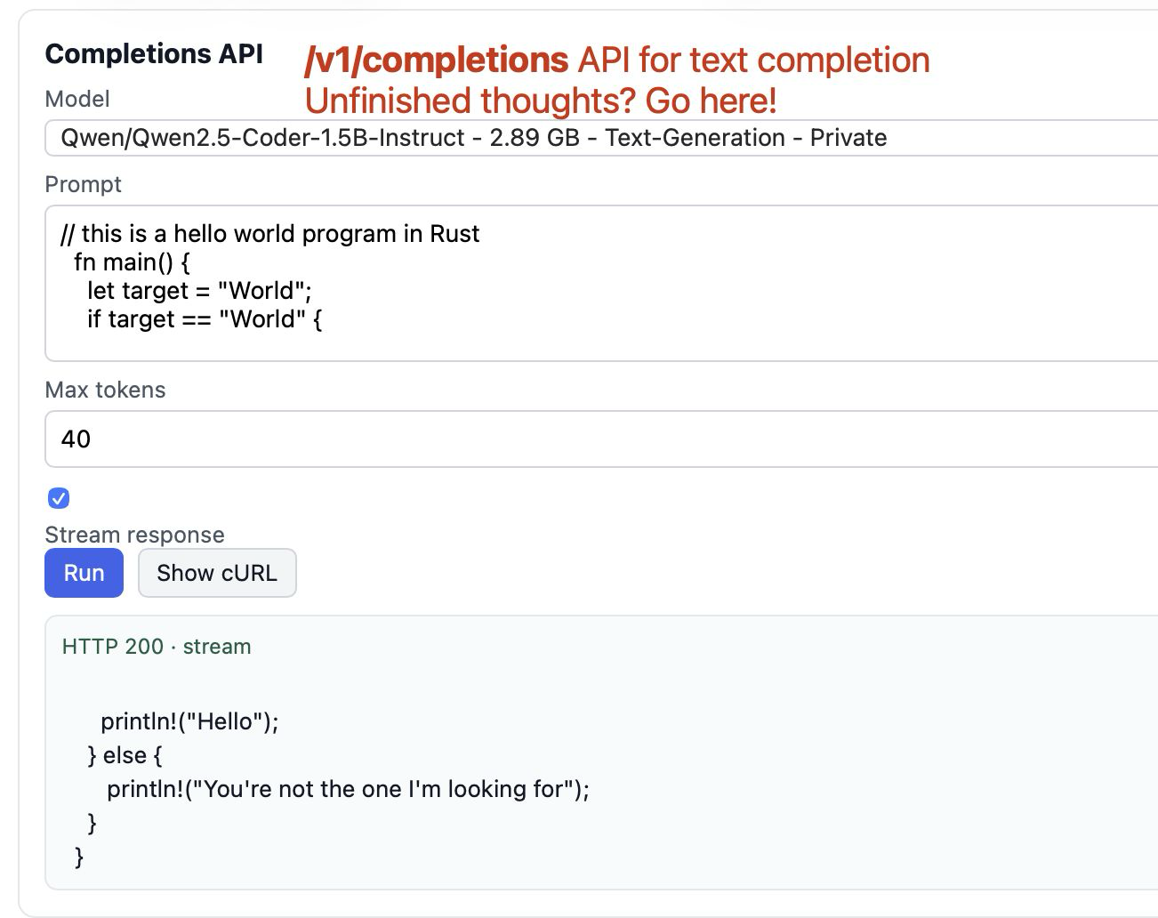Text Completion with Completions API