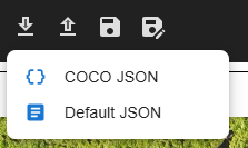 Download Annotations format menu