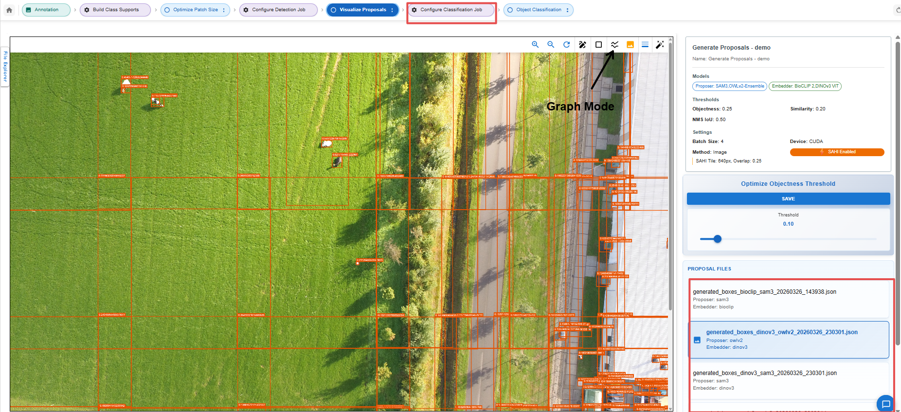 Visualize Proposals, image mode with SAHI grid
