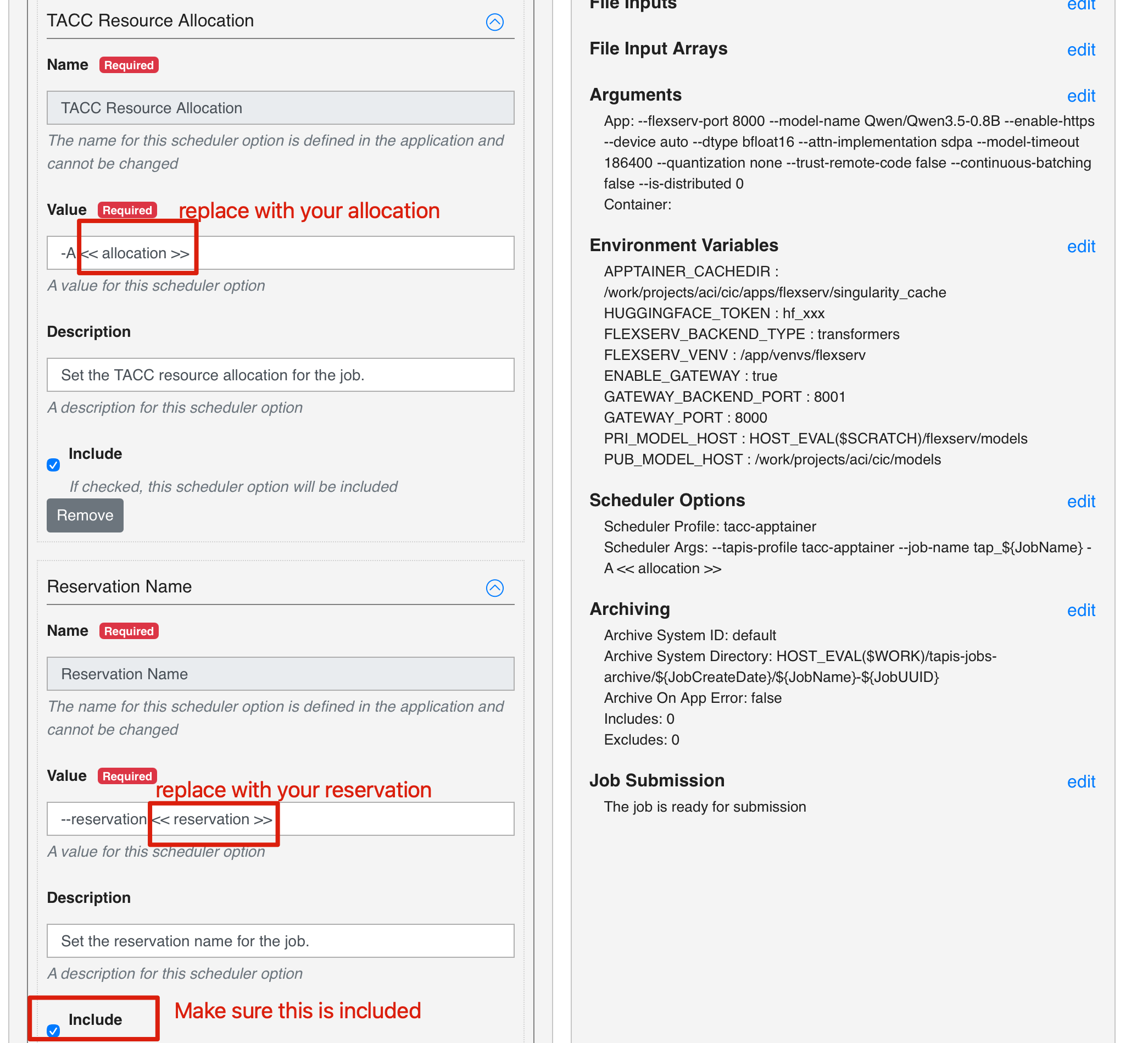 Step 2a: Scheduler Options