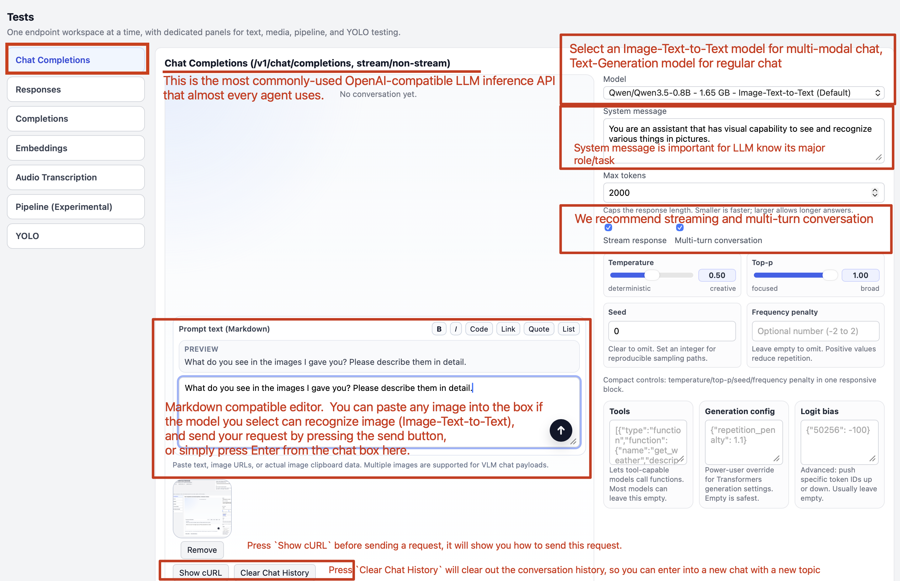FlexServ API Tests - ChatCompletions - Start Chat