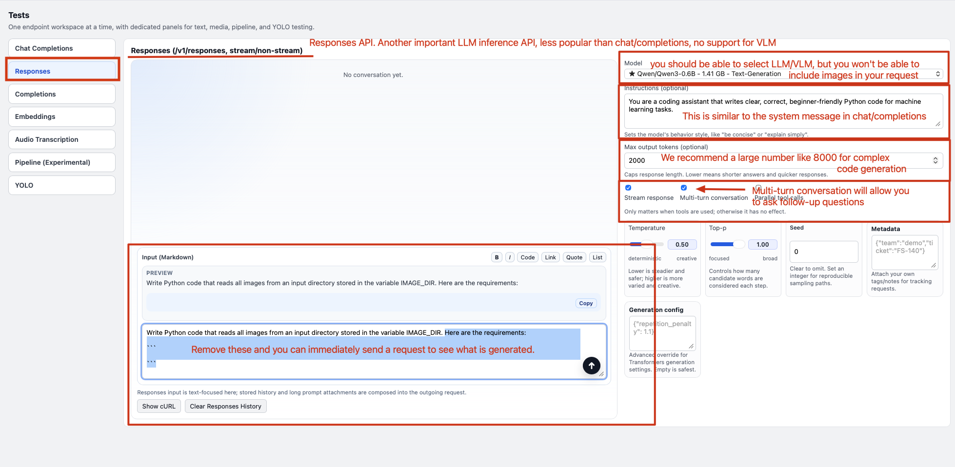 FlexServ API Tests - Responses - Start Chat